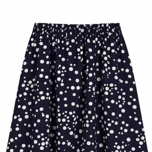 Susan Graver Polka Dot Navy Mini Skirt, Size 3X